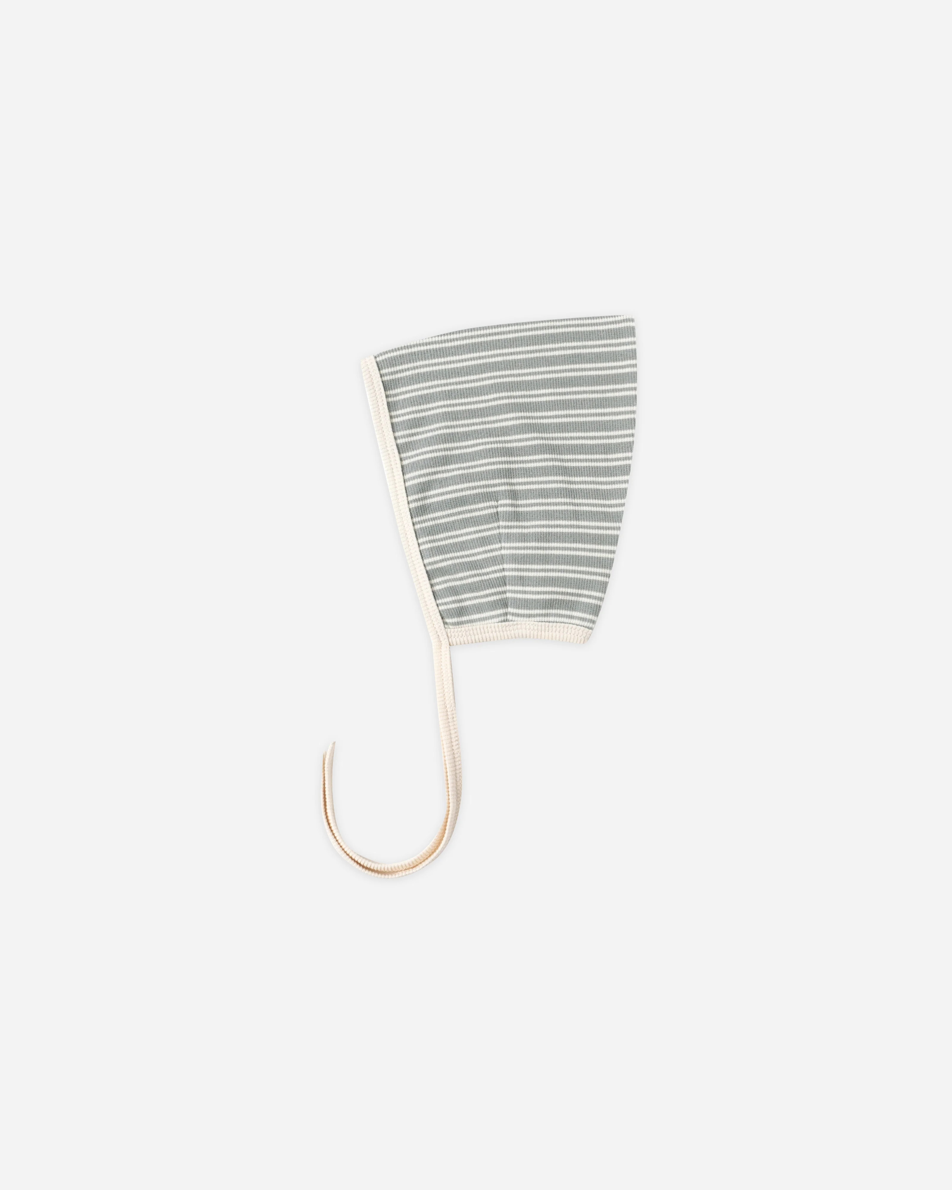 Ribbed Pixie Bonnet || Steel Blue Micro Stripe | Rylee + Cru