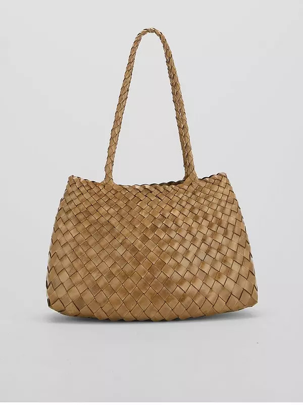 Ellyla Selina Long Handles Woven Shoulder Bag - Brown | Very (UK)