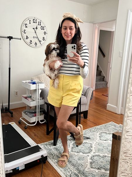 Bringing all the sunshine vibes! Loving this outfit for spring 💛 stripes and yellow tailored shorts.
Target shopping, spring style, spring outfits. Follow me for more style ideas!  BrandiKimberlyStyle 

#LTKSeasonal #LTKstyletip