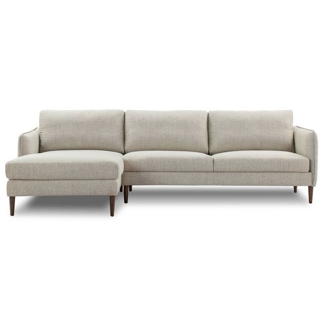 Dulce Left Sectional Sofa Twill Stone - Poly & Bark | Target