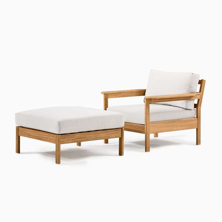 Playa Outdoor Lounge Chair & Ottoman Set | West Elm (US)