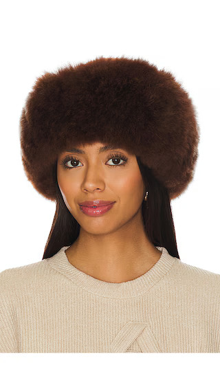 Harper Fur Hat in Brown | Revolve Clothing (Global)