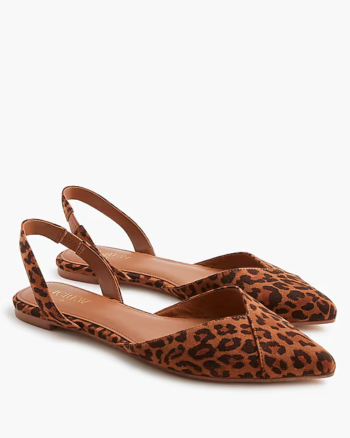 Leopard slingback flats | J.Crew Factory