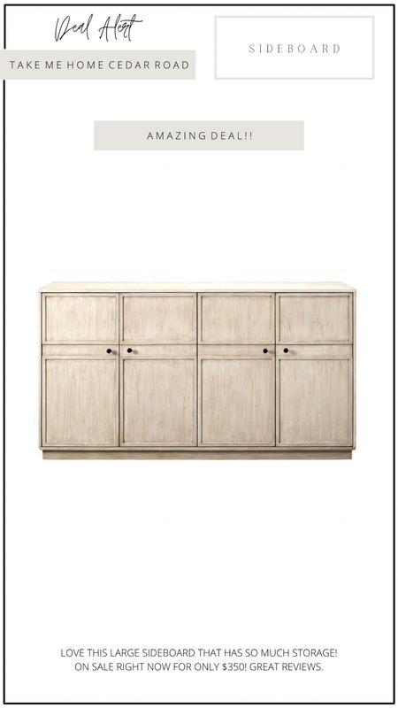 Sale alert! Love this large sideboard , so much storage! On major sale right now. 

Sideboard, accent cabinet, dining room, living room, Amazon home, Amazon finds 

#LTKSaleAlert #LTKHome