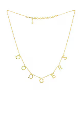 Mlb Dodgers Charm Letter Necklace in Gold | Revolve Clothing (Global)