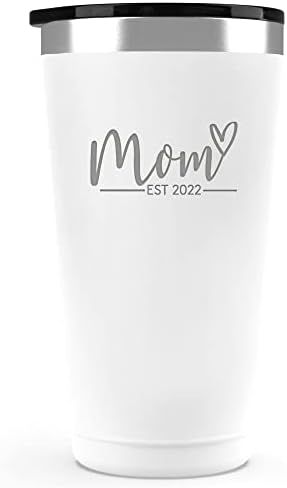 New Mom Gifts for Women - Pregnancy Gifts for First Time Moms to Be Gifts - Mom Est. 2022 16 oz Whit | Amazon (US)