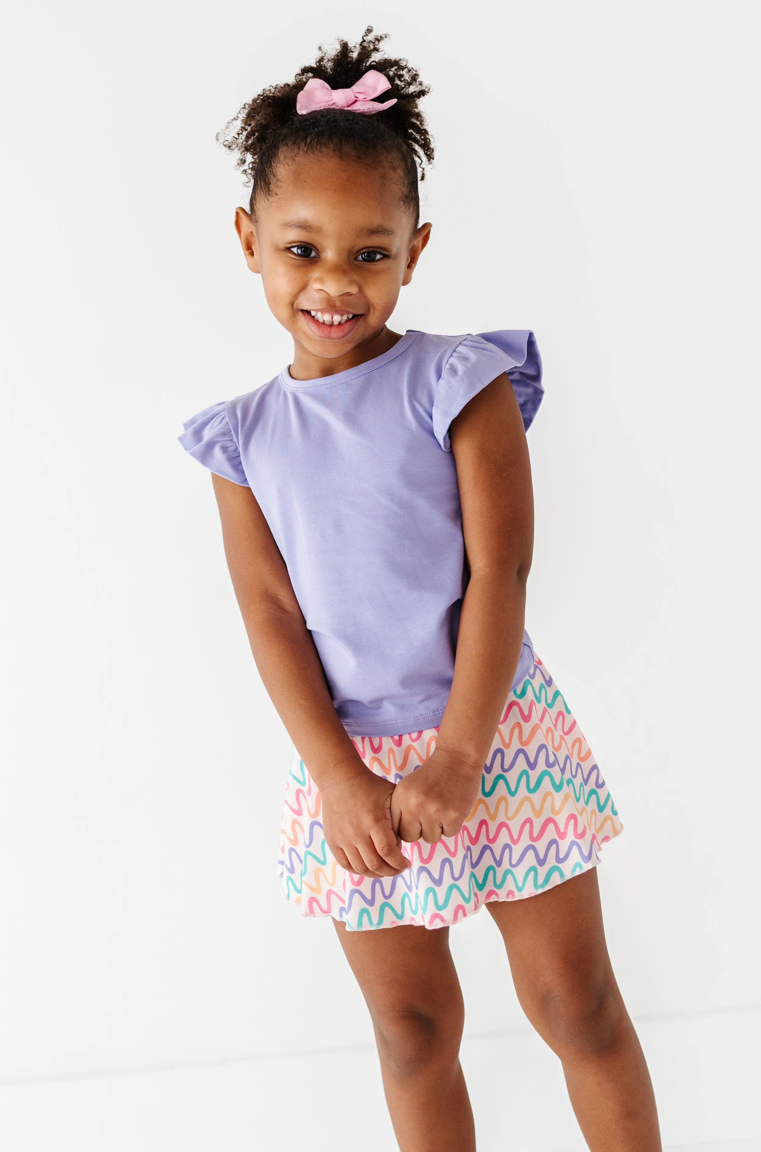 Lilac Ruffle Top | Birdie Bean