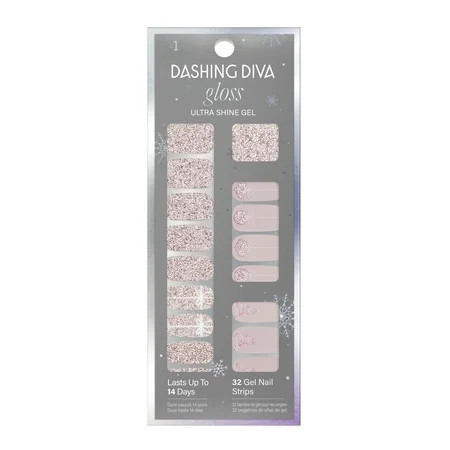 Dashing Diva Gloss Ultra Shine Gel Nail Strips A Rosé Holiday 32 Count | Walmart (US)