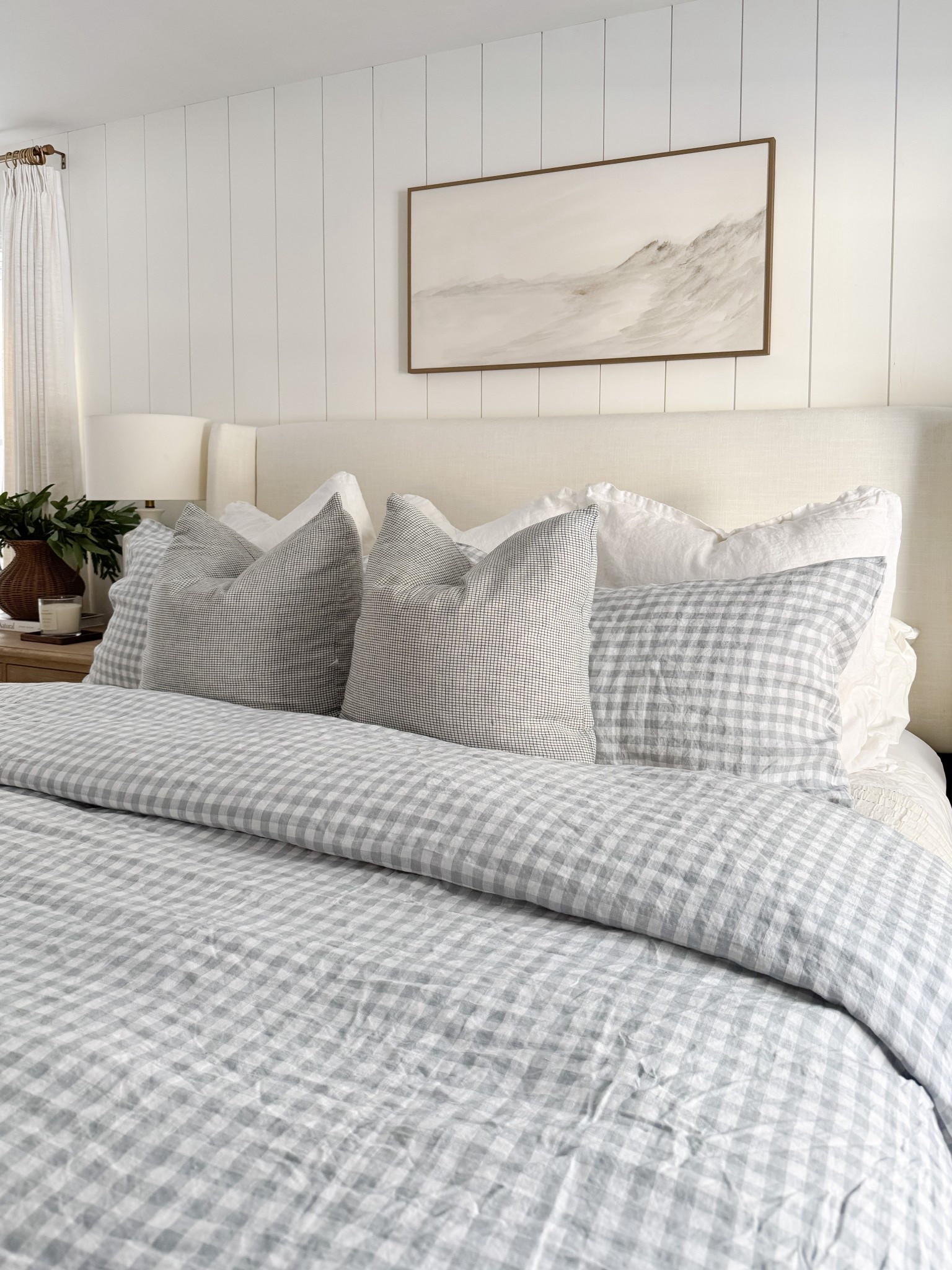 Layered coastal bedroom! This bedroom is all about relaxed layers, soft blues, and classic coastal patterns that make the space feel serene. 

Coastal bedroom layered bedding blue and white decor cape cod bedroom neutral bedroom cozy winter bedroom timeless style home inspiration sherri calnan home

#LTKHome #LTKFindsUnder50