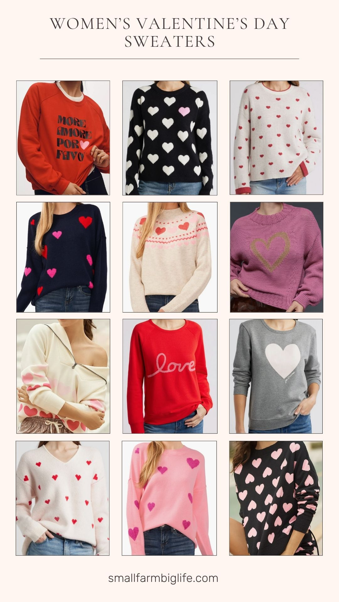 Women's Valentine's Day Sweaters. Women's Heart Sweaters. Pink The Pippa Mock-Neck Sweater by Maeve: Icon Edition. Red Daniela Berkout More Amore Sweatshirt. Beach Riot Monterey Quarter-Zip Sweater. Beach Riot Callie Heart Oversized Crew-Neck Sweater. Splendid Lolly Hearts Jacquard Crewneck Sweater. Red Love Caslon® Love Metallic Cotton Blend Graphic Sweatshirt. Black and White Caslon® Hearts Jacquard Crewneck Sweater. CeCe Heart Pattern Intarsia Sweater. Bobeau Hearts Jacquard V-Neck Sweater. Pink Bobeau Hearts Jacquard V-Neck Sweater. Grey Caslon® Heart Graphic Sweatshirt. CeCe Fair Isle Heart Pattern Funnel Neck Sweater. 

 #LTKSeasonal #LTKOver40