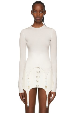 White Viscose Long Sleeve T-Shirt | SSENSE