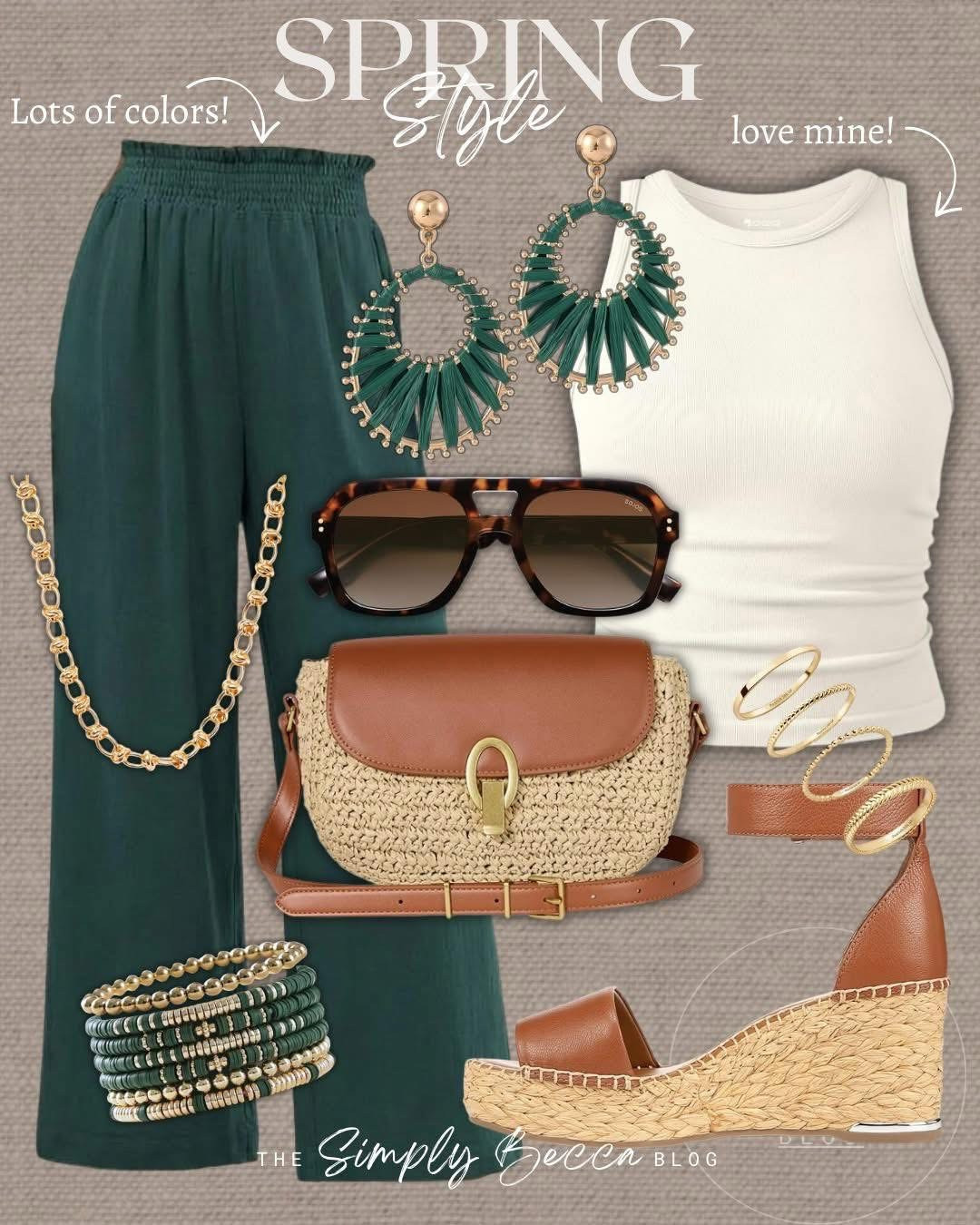 Spring looks that are cute, comfortable, and easy to recreate.

@amazon 

 #amazonfashion #springoutfits2026 #springstyle #green #wovenbag #tortoiseshellsunglasses #LTKootd #LTKmomlife #LTKSeasonal