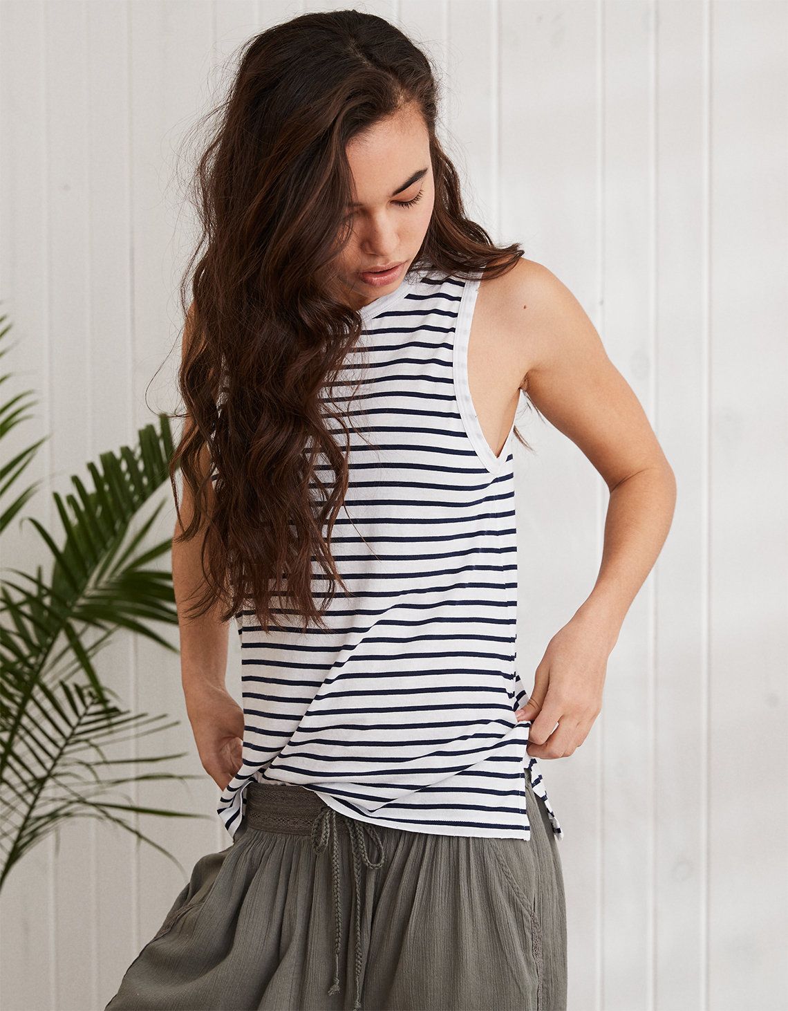 Aerie Muscle Tank, Navy | American Eagle Outfitters (US & CA)