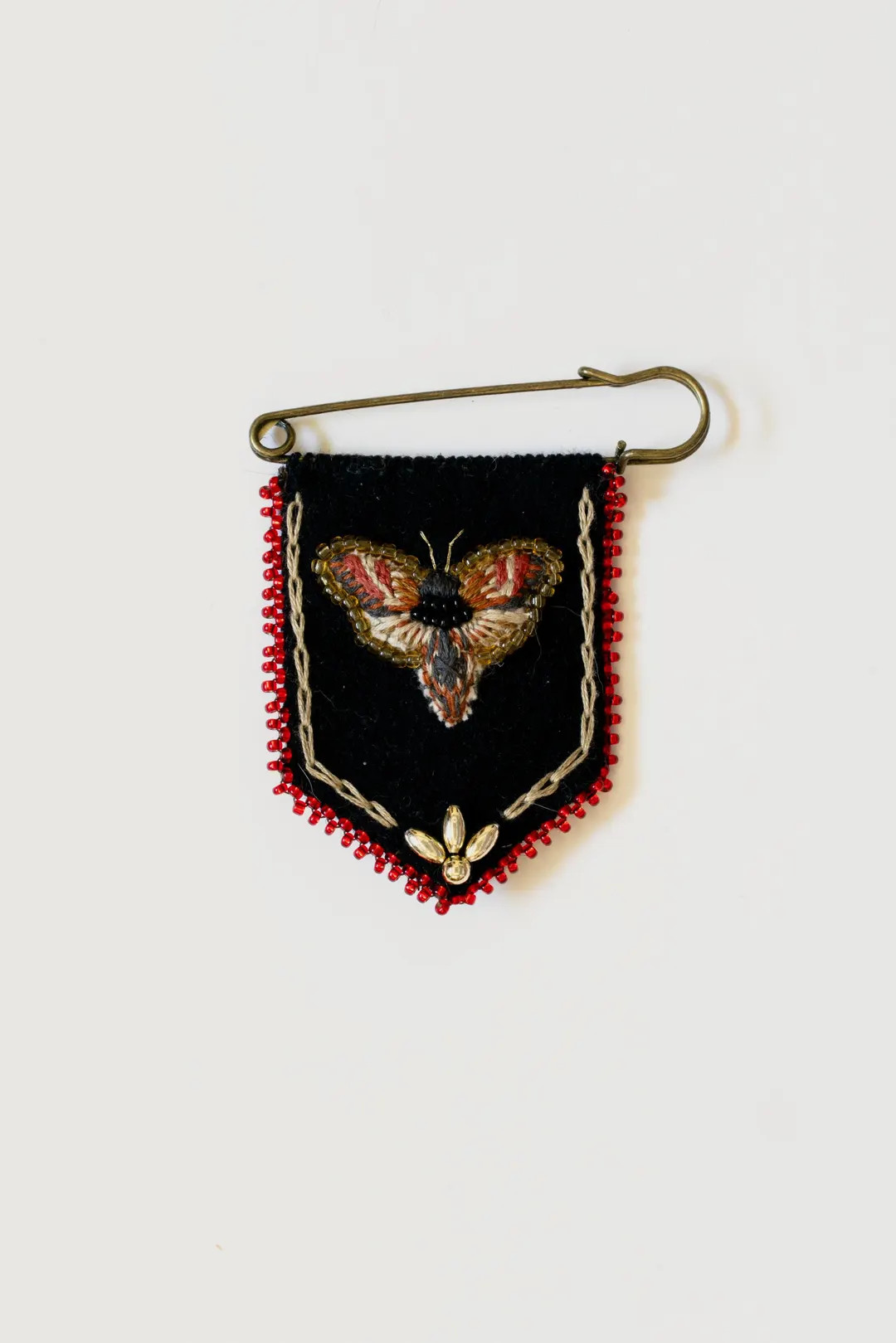 Embroidered Brooch - Moth - One of a Kind - Etsy | Etsy (US)