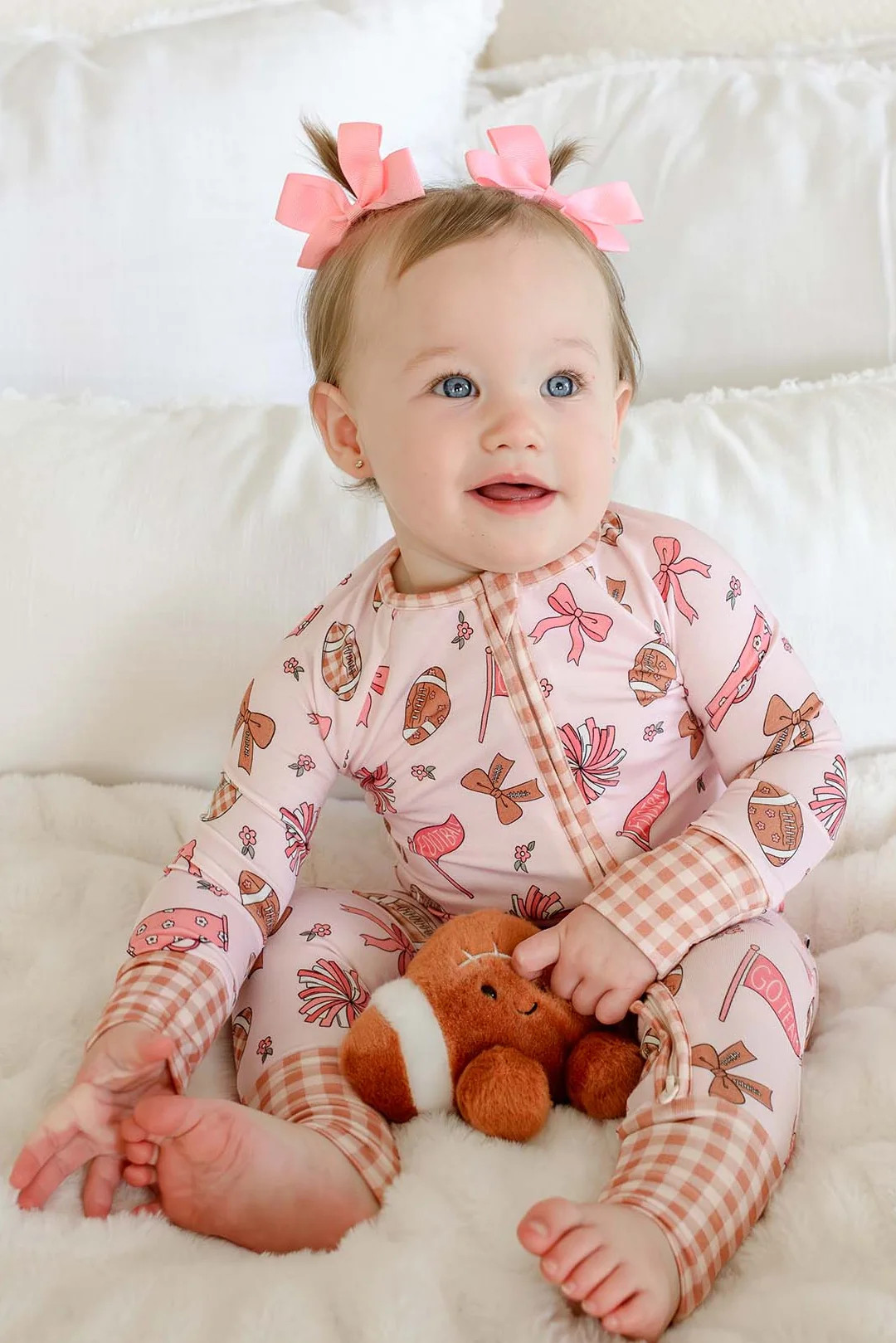 Convertible Bamboo Zipper Romper | Huddles & Cuddles Pink | Caden Lane