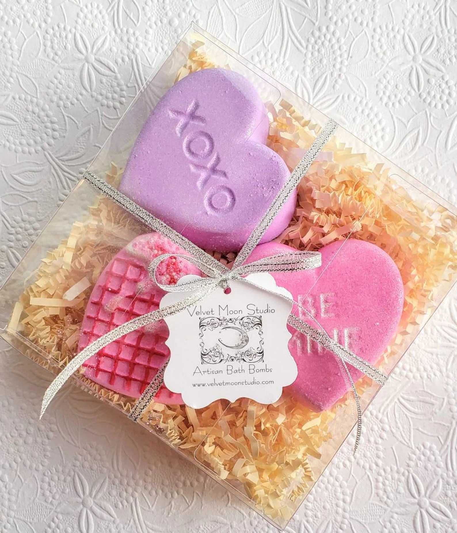 Valentine Gift Set for Girls Conversation Heart Bath Bombs Girls Valentine Gift Valentine Bath Bo... | Etsy (US)