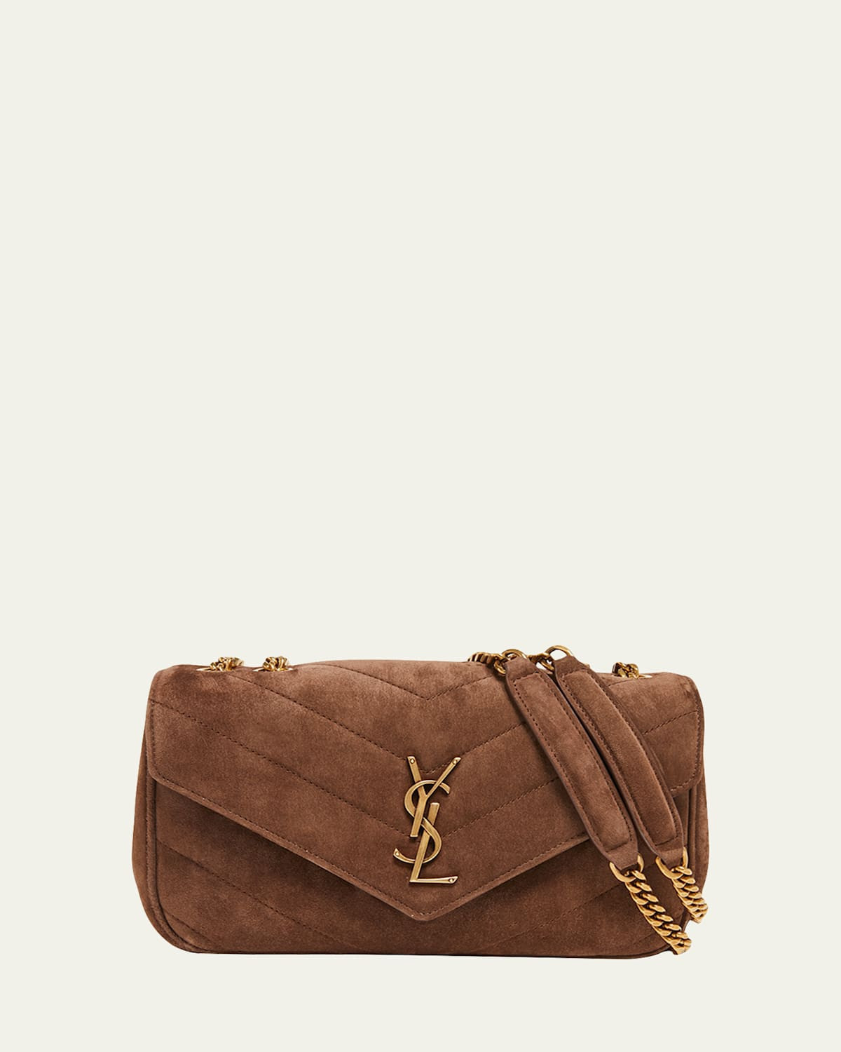 Loulou Small YSL Shoulder Bag in Matelasse Suede | Bergdorf Goodman