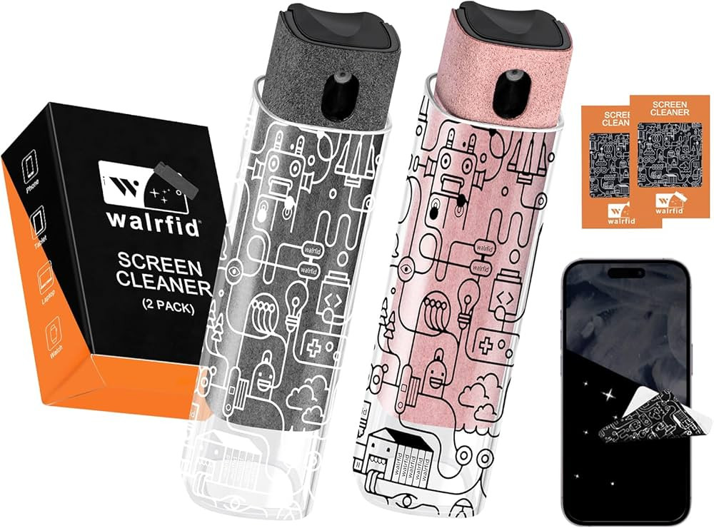 walrfid 2 Pack Car Screen Cleaner, Computer Screen Cleaner Spray and Wipe, Laptop Cleaning Mist K... | Amazon (US)