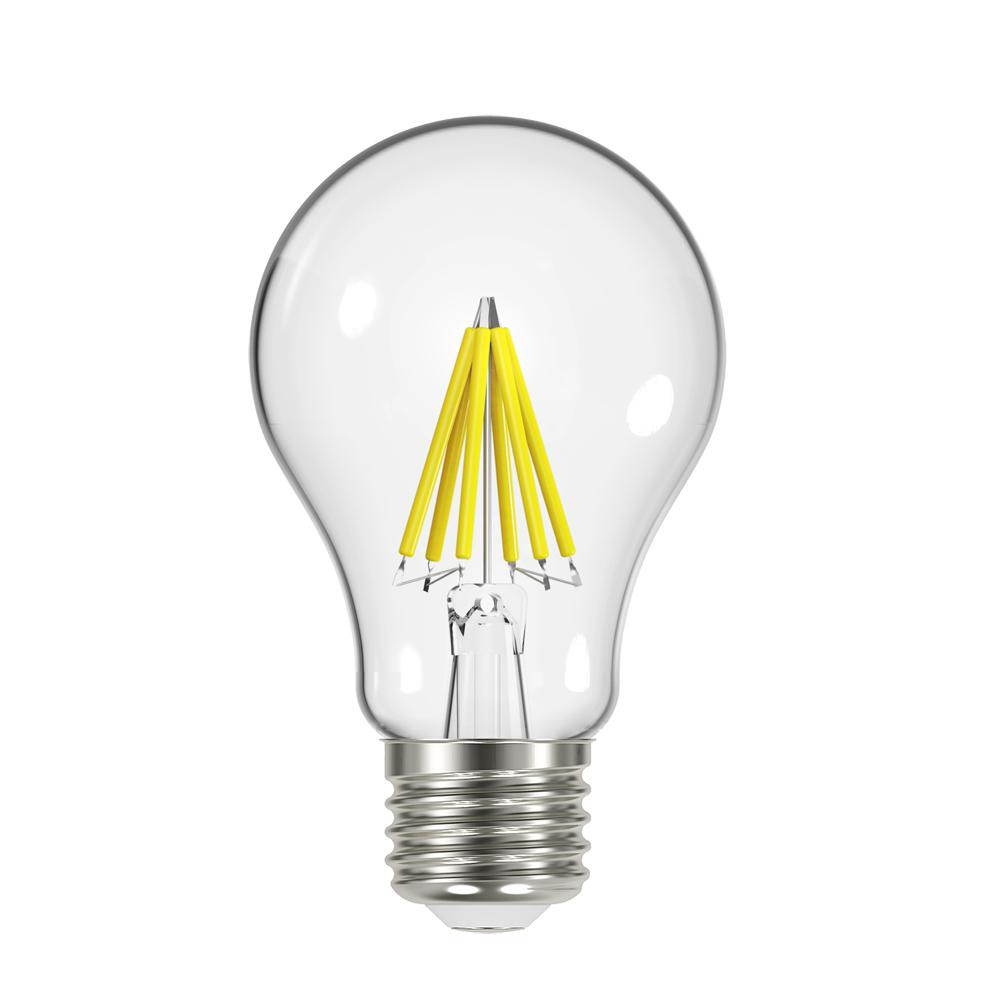 EcoSmart 60W Equivalent Soft White A19 Energy Star and Dimmable Filament LED Light Bulb (4-Pack)-A7A | Home Depot