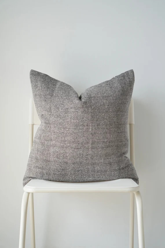 Gray Hemp hand woven Pillow Cover (Limited) | Etsy (US)