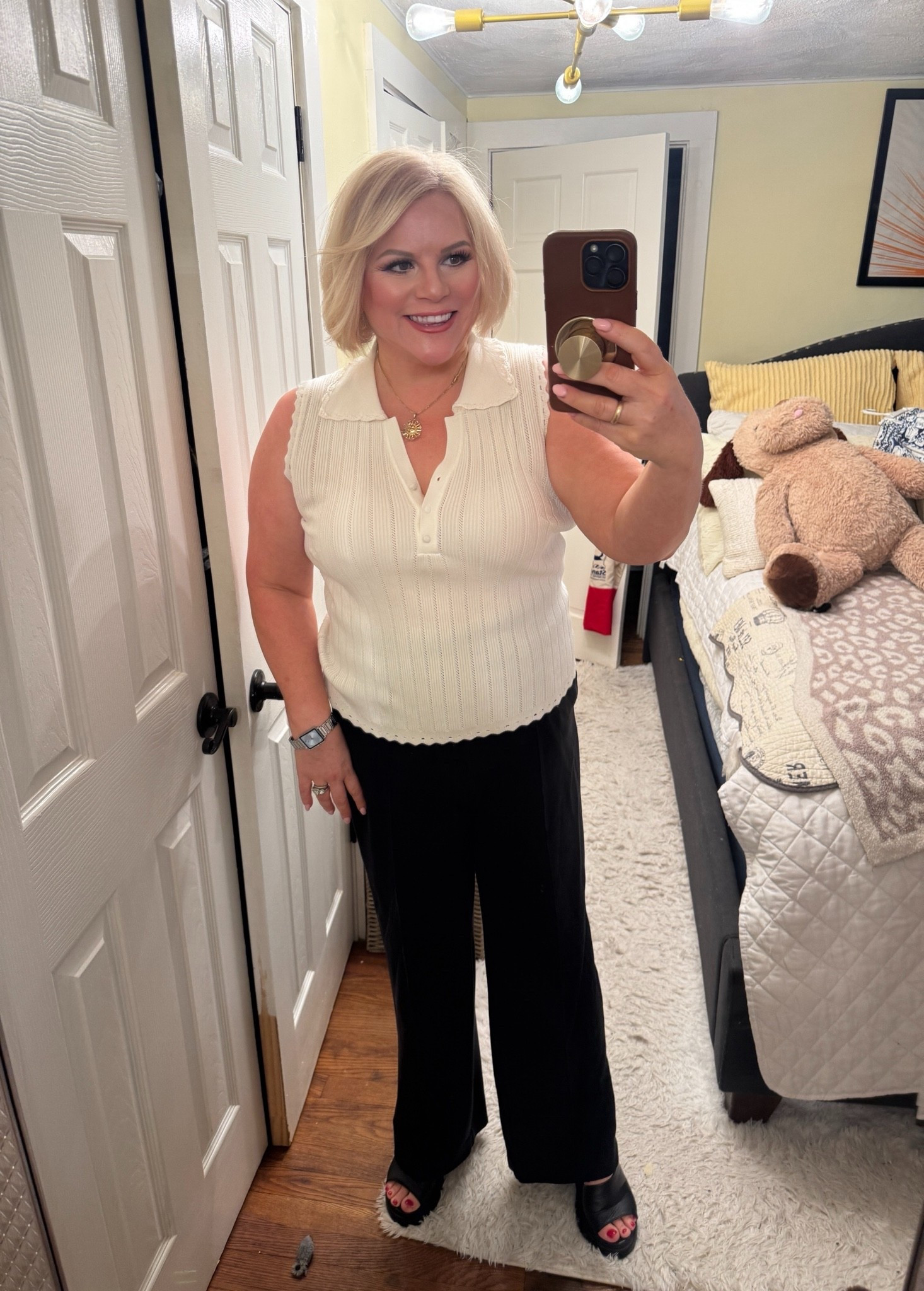 This top is so versatile.
It's perfect to wear to the office, it looks adorable with jeans, or dress shorts.
Summer outfits, summer outfits over 40, summer work outfits

#LTKootd #LTKSeasonal #LTKOver40