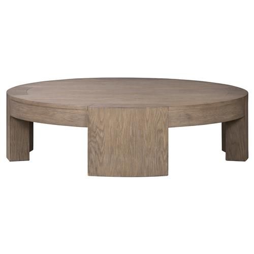 Shelby Rustic Lodge Natural Wood Round Coffee Table - Small | Kathy Kuo Home