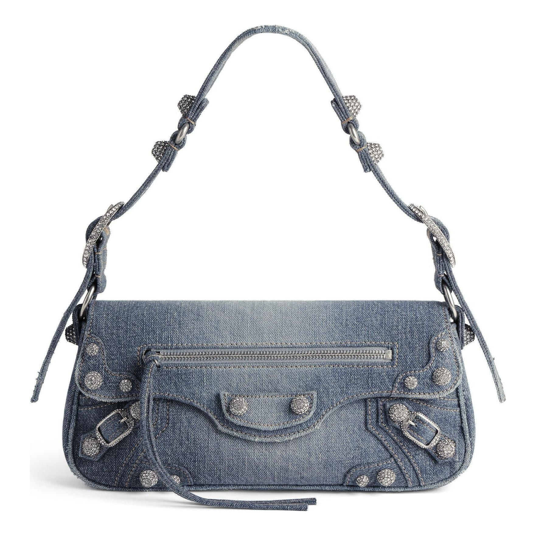 (WMNS) Balenciaga Le Cagole Small Sling Bag Denim 'Blue' | KICKS CREW