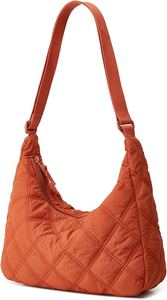 Women's Hobo Bag Puffer Totes Crossbody Bag Solid Color Rhombus Down Padded Handbag Dumpling Purs... | Amazon (US)