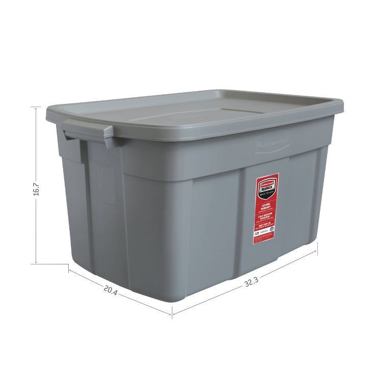 Rubbermaid 31gal Roughneck Storage Tote Gray | Target