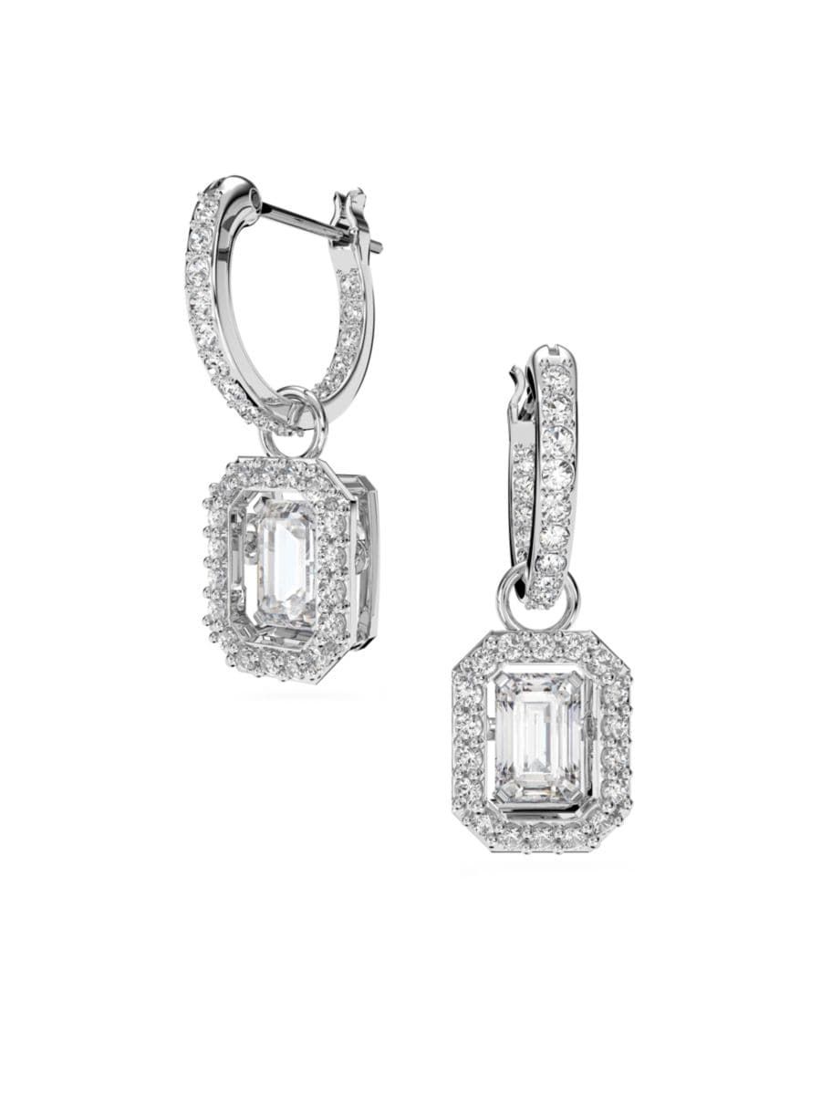 Swarovski Millenia Rhodium-Plated &amp; Crystal Drop Earrings | Saks Fifth Avenue