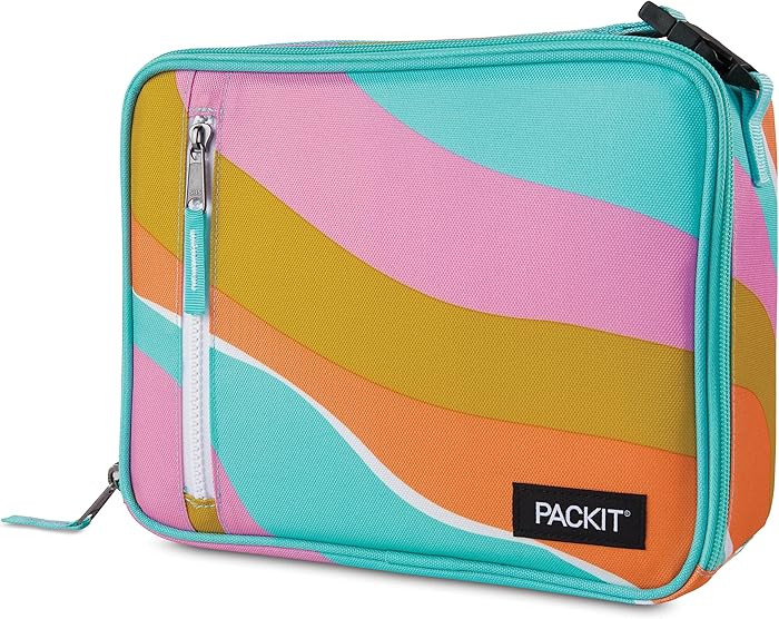 PackIt Freezable Classic Lunch Box, Retro Wave, Built with EcoFreeze Technology, Collapsible, Reu... | Amazon (US)