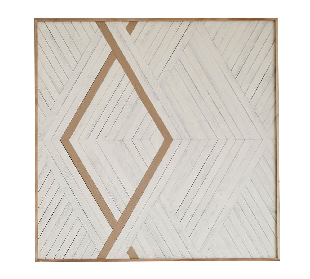 Aleksandra Zee Inlaid Wood - White & Camel | Pottery Barn (US)