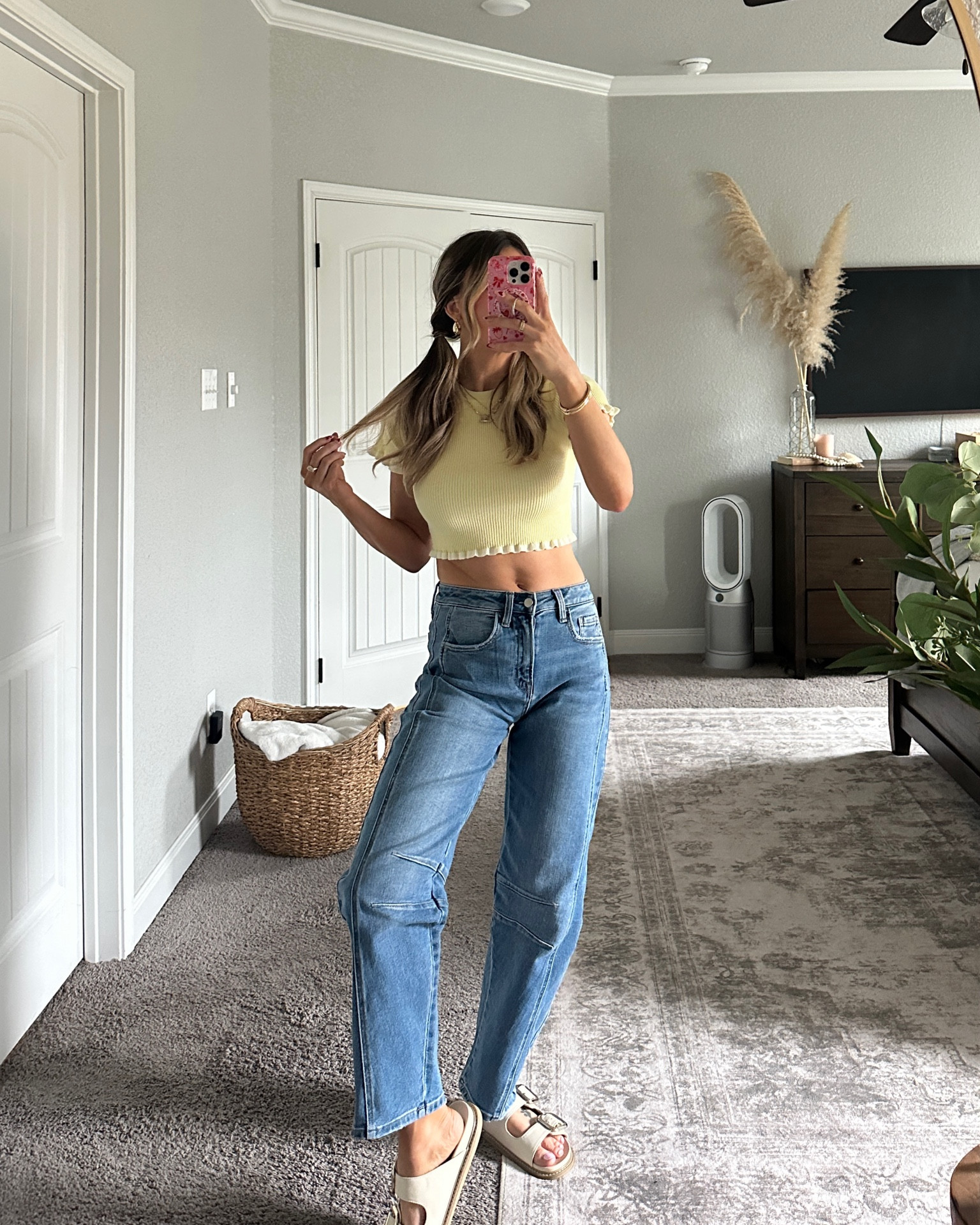 use code BRITFRANK30 for 30% off
your order! wearing my usual size small in this fun little yellow crop top! sized down in this barrel jeans to a size 25 - they’re so good!! target sandals run true to size :)

#LTKSaleAlert #LTKxVICI #LTKFindsUnder100