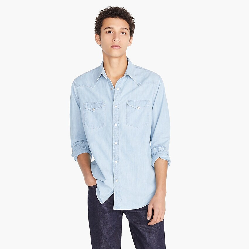 Indigo chambray Western shirt | J. Crew US