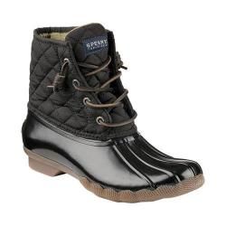 Women's Sperry Top-Sider Saltwater Duck Boot Black Quilted Nylon | Bed Bath & Beyond