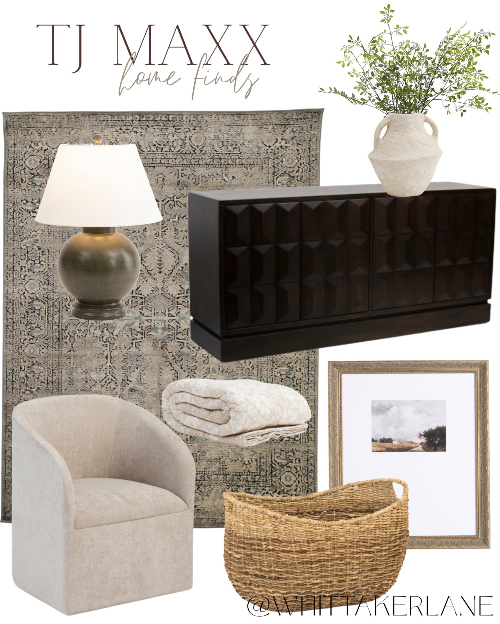 Tj Maxx has some great home items right now! 

Tj maxx finds 
Tj Maxx home 
Affordable home decor 
Home decor 
Furniture 
Console table 
Wall art
Studio McGee 
Studio mcgee target 
McGee and co dupe 
Lamp 
Area rug
Living room rug 
Bedroom rug 

#LTKHome #LTKU #LTKSaleAlert