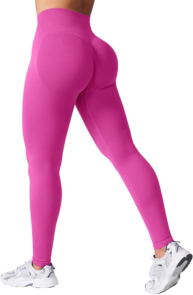 VOYJOY Women Seamless Impact Leggings Scrunch Workout Leggings Medium Waist Tummy Control Butt Li... | Amazon (US)