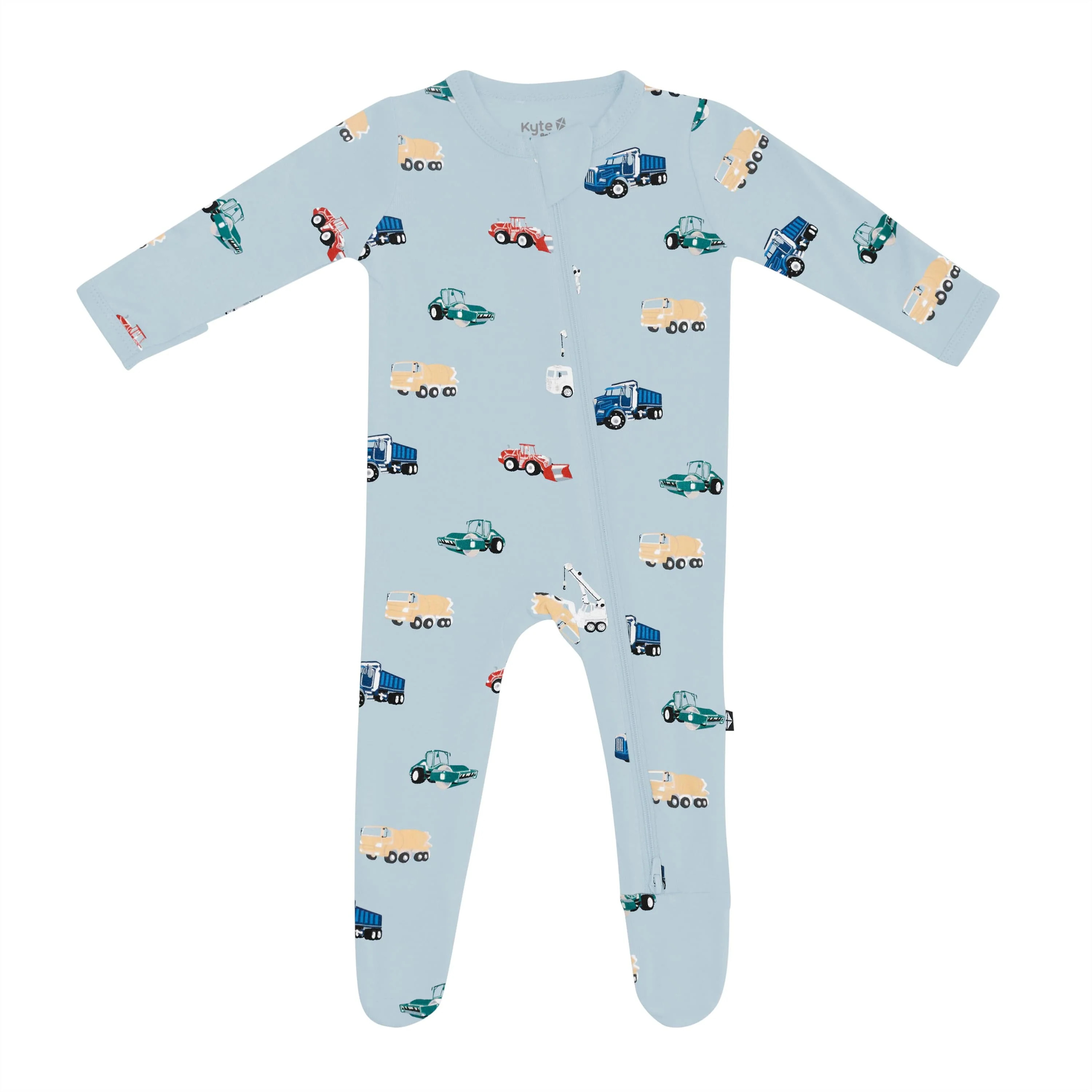 Zippered Footie in Construction | Kyte BABY