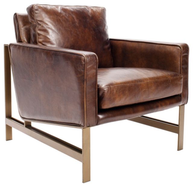 Leather Club Chair | Houzz 