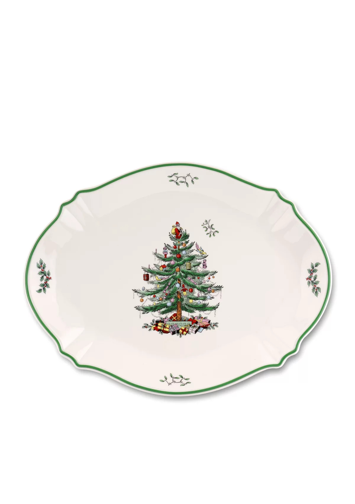 Christmas Sculpted Tree Oval Platter 17-in. | Belk