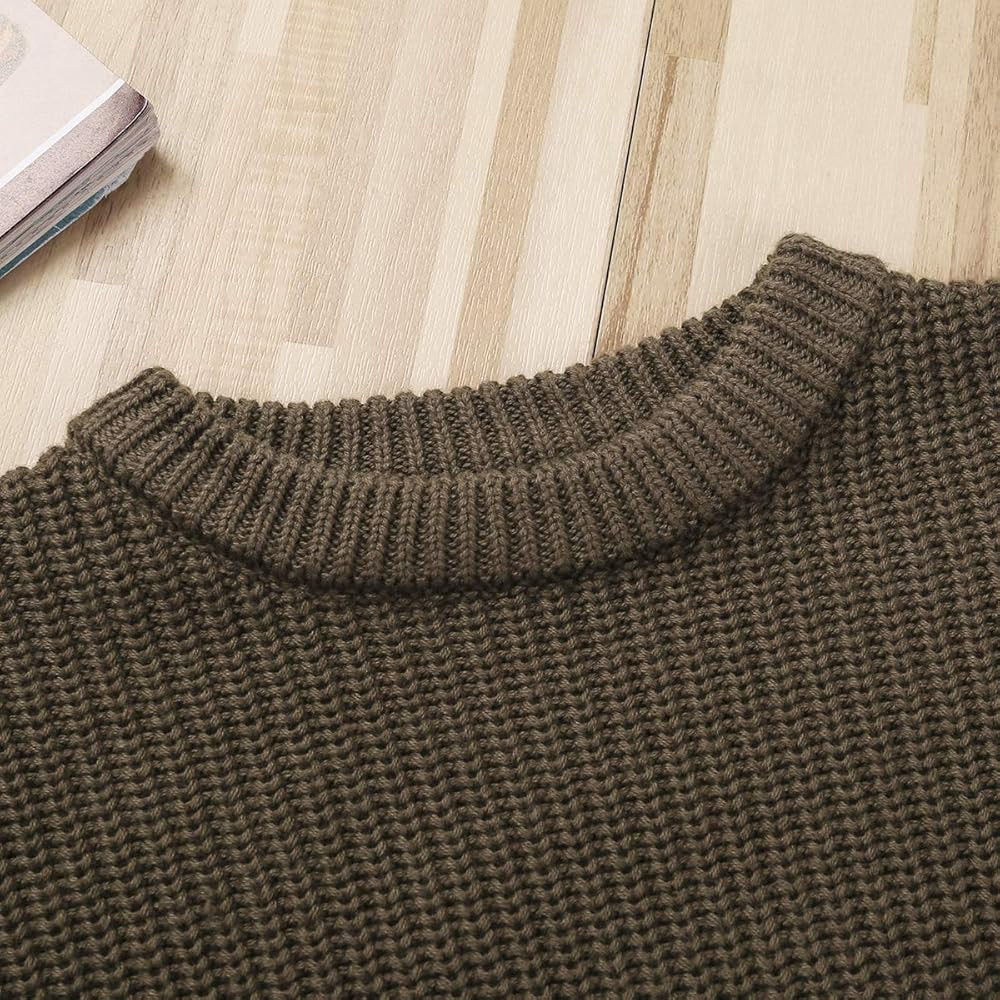 Afunbaby Baby Girl Boy Knit Sweater Blouse Pullover Sweatshirt Warm Crewneck Long Sleeve Tops for In | Amazon (US)