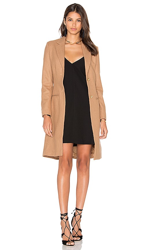 LIONESS Donatella Short Winter Coat in Camel | Revolve Clothing