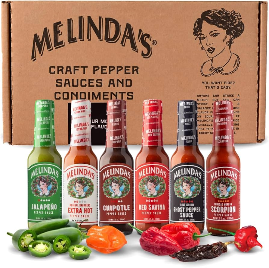 Melinda’s Pepper Sauce Challenge Collection - Extra Spicy Gourmet Hot Sauce Gift Set with Varie... | Amazon (US)