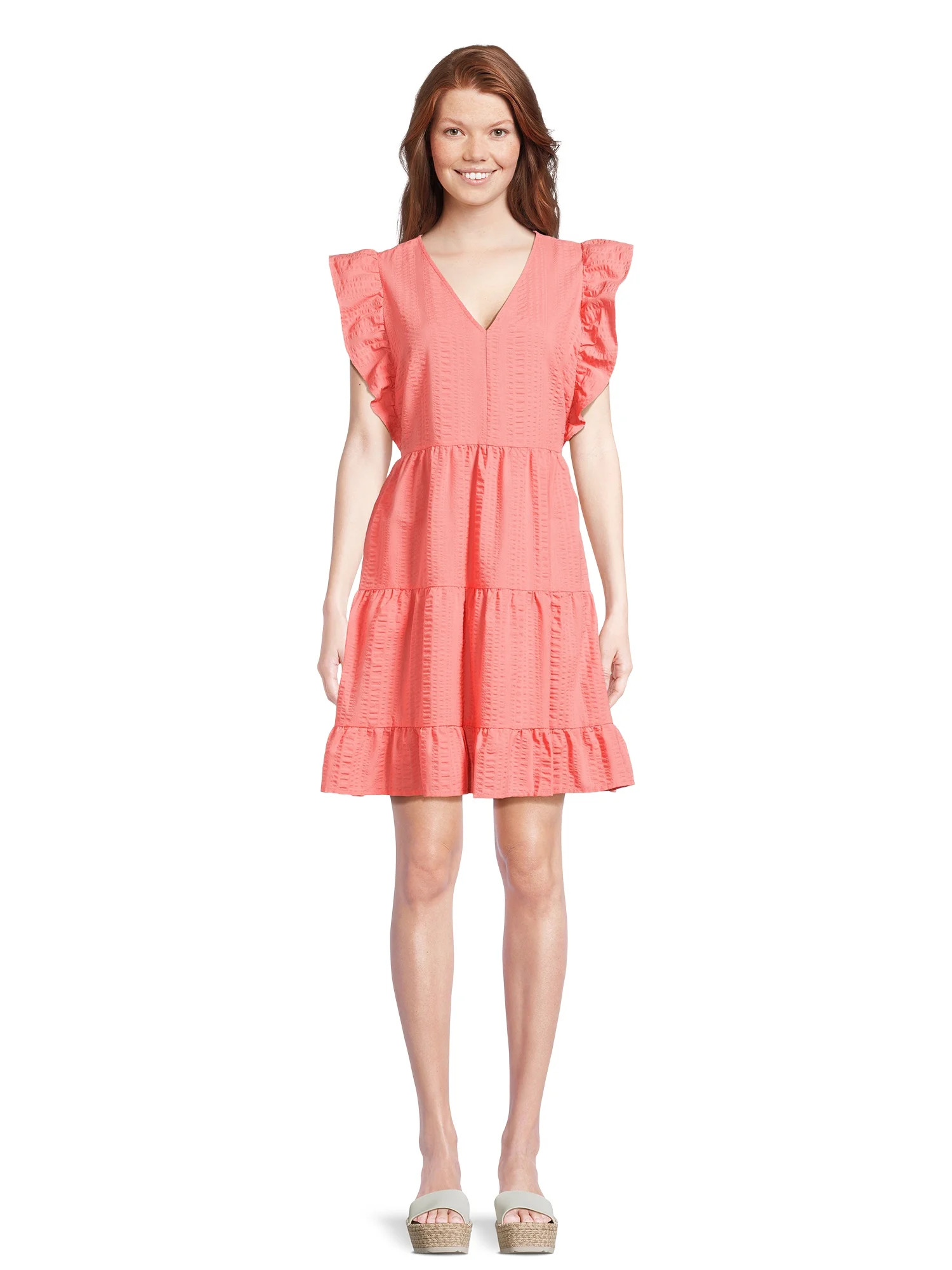 Time and Tru Women's Fit and Flare Mini Dress, Sizes XS-XXXL | Walmart (US)