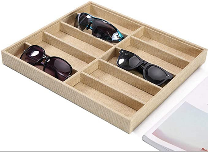 M.M.A Linen 10/12 Grids Sunglasses Display Box Jewelery Display Glasses Display Props Jewelry Org... | Amazon (US)