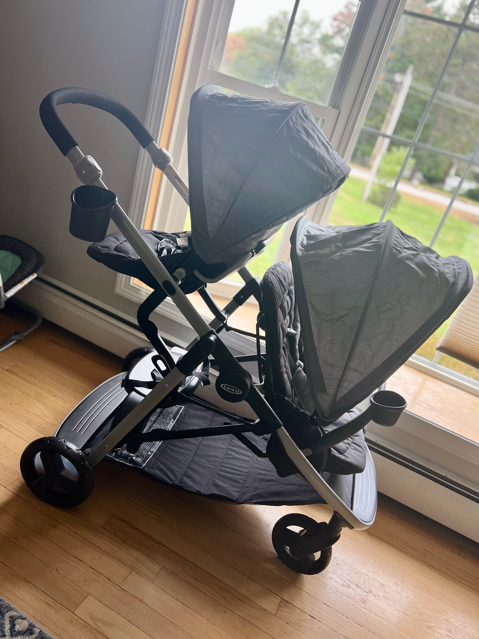Loving our new double stroller! It has several seat options including a bench seat and standing platform. You can also insert your car seat in the top or bottom seats! 

#LTKbaby #LTKkids #LTKfamily