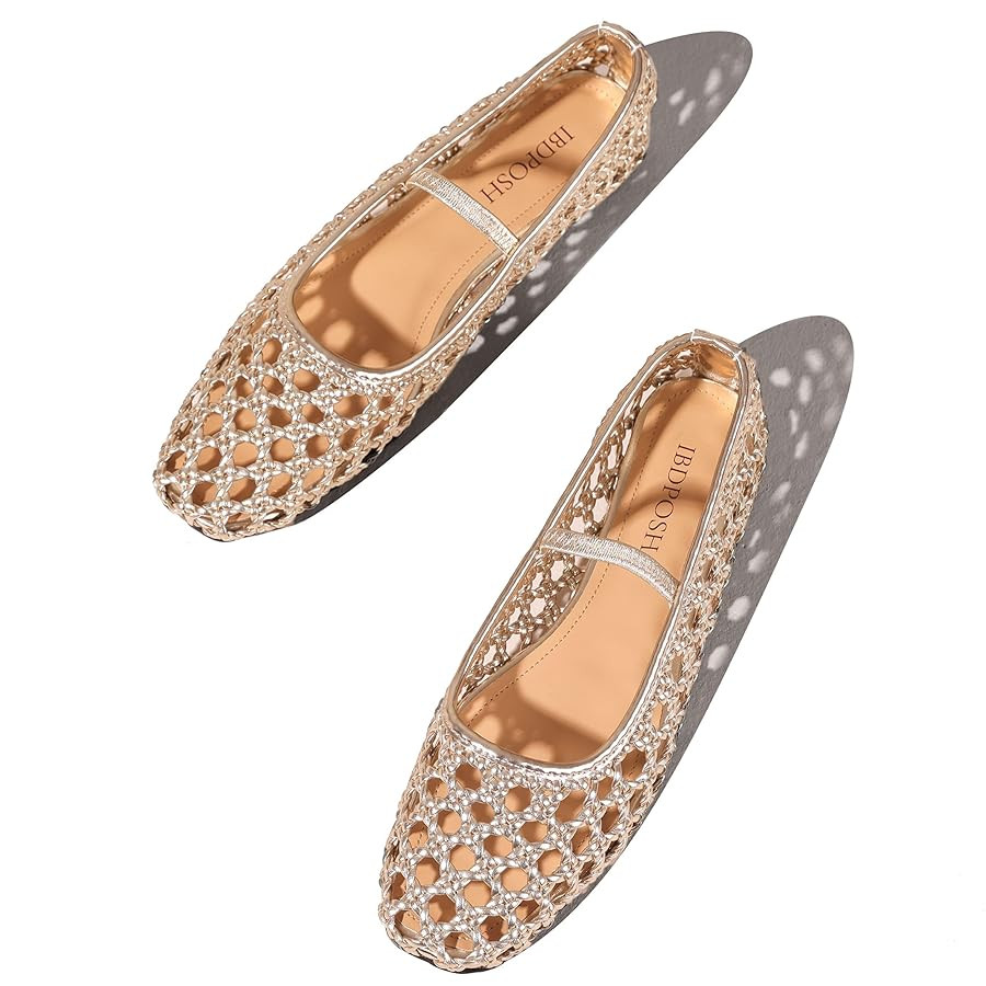 Woven Ballet Flats Shoes for Women with Strap Charming Comfortable Casual Elegance Flat Mary Jane... | Amazon (US)