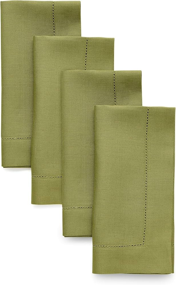 Solino Home Linen Napkins Set of 4 – 100% Pure Linen Avocado Green Cloth Napkins 20 x 20 Inch ... | Amazon (US)