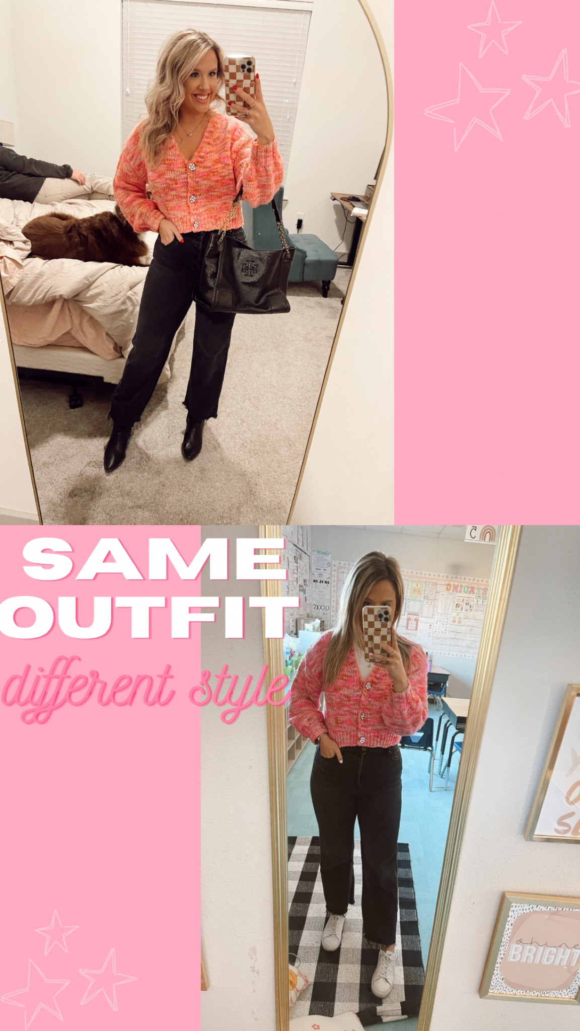 Same outfit- different style! 🤍
From the classroom to a night out! 

Altar’d State Kori straight leg jeans 
Target cropped sweater
Vintage Havana tennis shoes
Dolce Vita Black cowgirl booties 
Tory Burch tote 


#LTKshoecrush #LTKworkwear #LTKstyletip