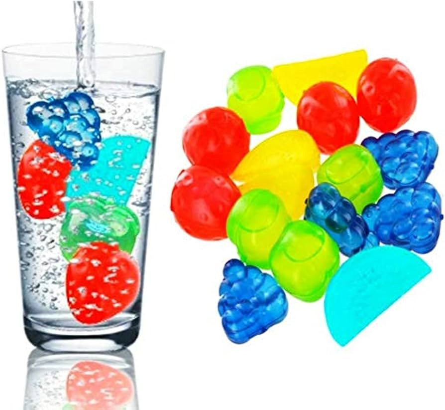 Fruit Shape Reusable Ice Cubes BPA Free (30) Multicolor | Amazon (US)